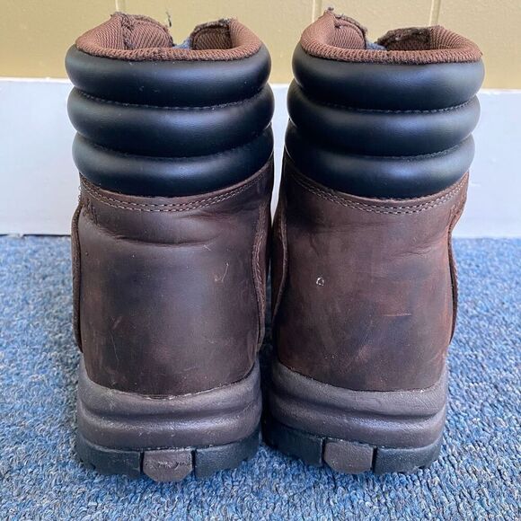 Propet Men 10.5 Thinsulate winter leather boots w/zip front flex traction brown - Picture 5 of 13